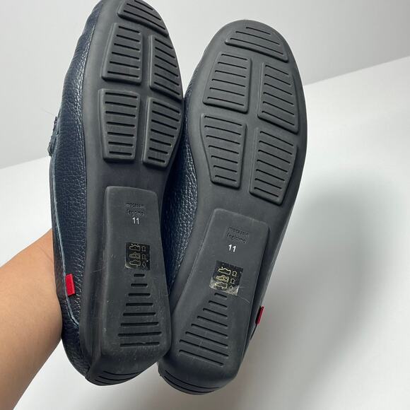 Marc Joseph New York Navy Leather Driving Shoes Brighton Beach Sz 11 Brazil EUC - Picture 6 of 7